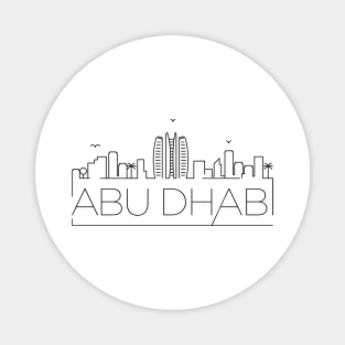 Abu Dhabi Minimal Skyline Magnet